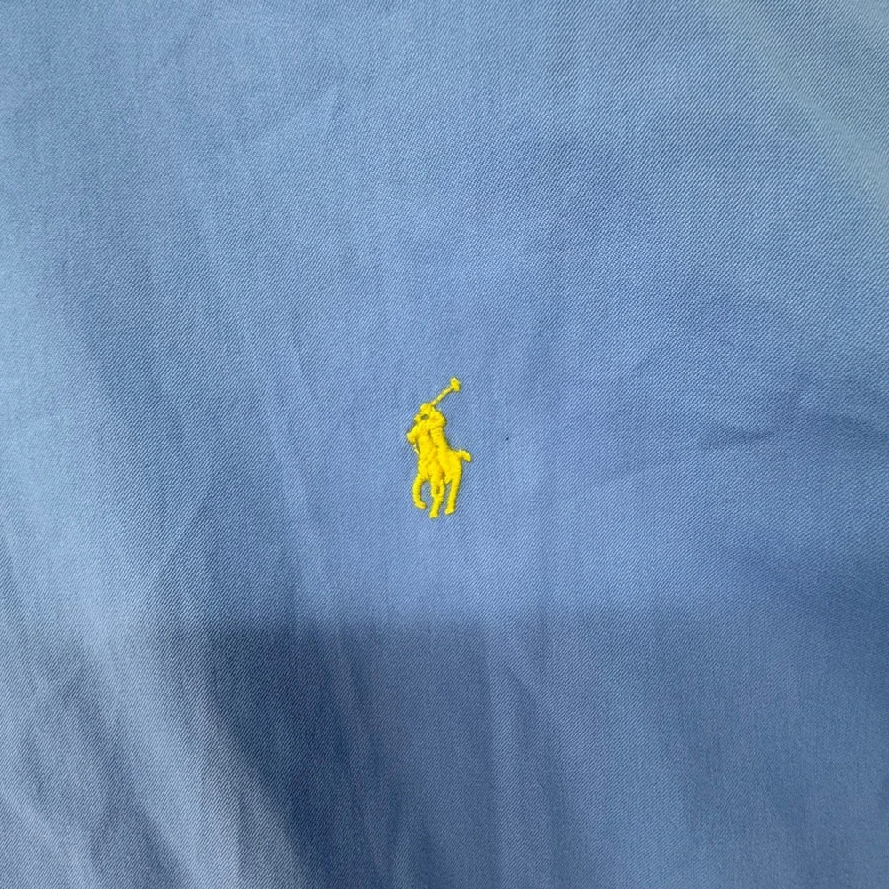 Ralph Lauren Feather Weight Twill Shirt Mens 3XLT‎ Blue Short Sleeve Pony Logo